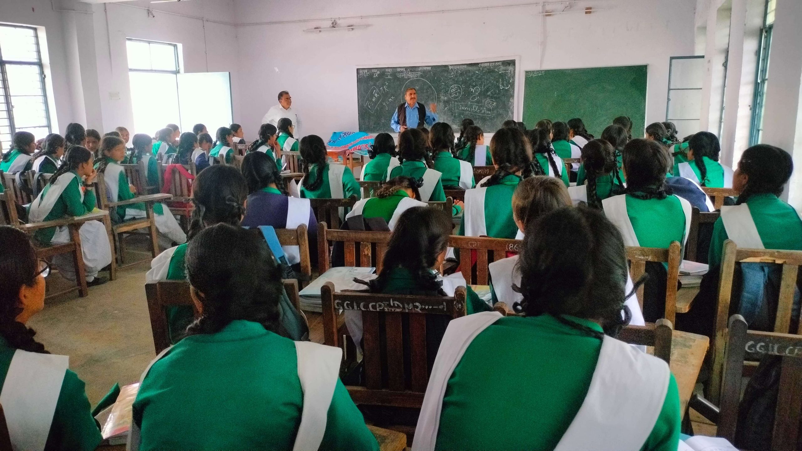 A classroom of students at their desks.