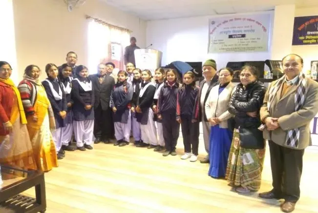 Students receiving scholarship certificates at the Kulethi campus.